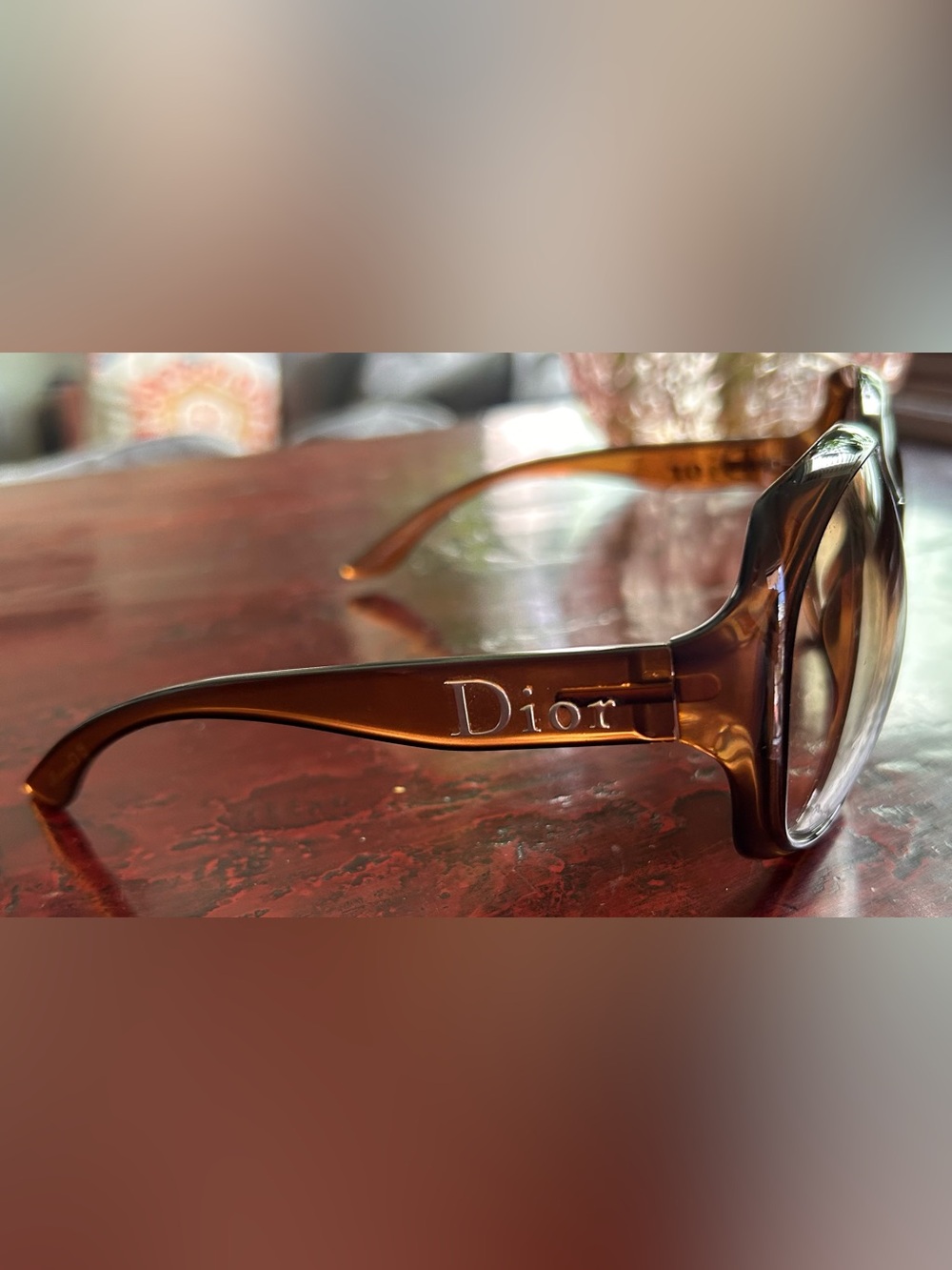 Vintage Christian Dior Oversized Women's Sunglasses in Tortoiseshell, Authentic - Picture 4 of 11